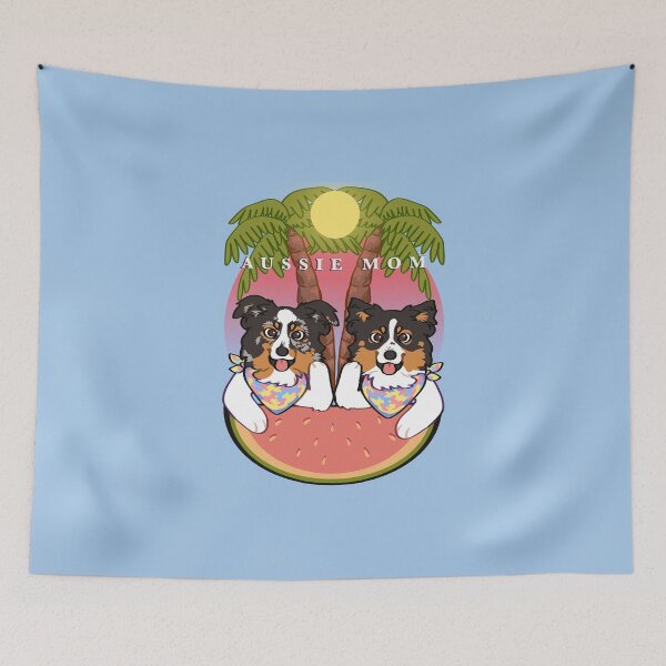 Item preview, AUSSIE MOM / Australian Shepherd mom designed and sold by Ivy Fox Illustration.