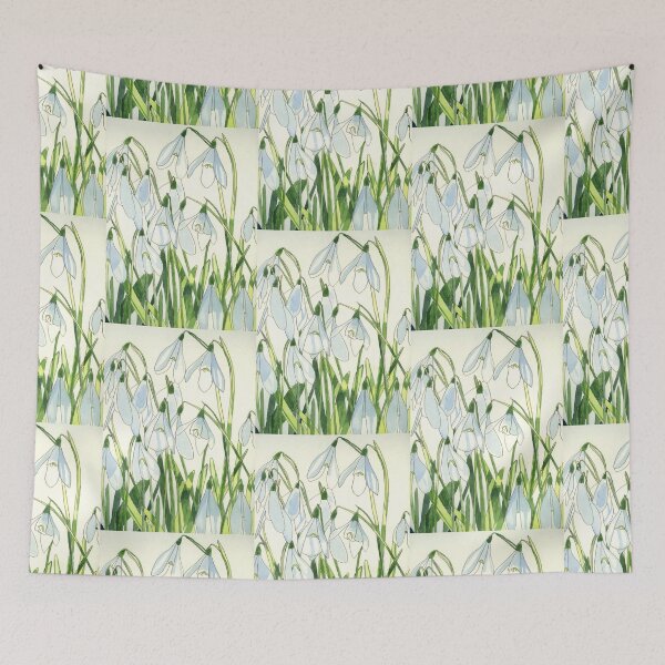 Item preview, Snowdrops watercolour painting designed and sold by esvb.