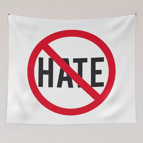 Item preview, No hate, prohibition sign designed and sold by beakraus.
