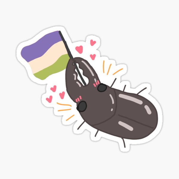 Item preview, Genderqueer Pride Beetle  designed and sold by C ..