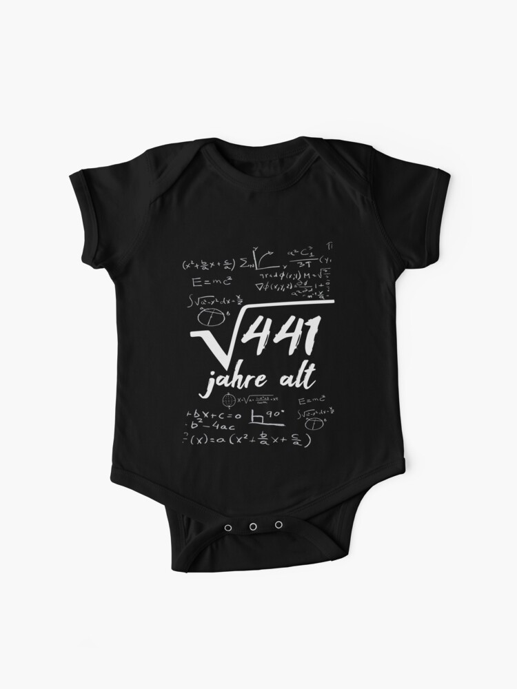 Square Root 441 21 Years Old Birthday Baby One Piece By alexx Redbubble