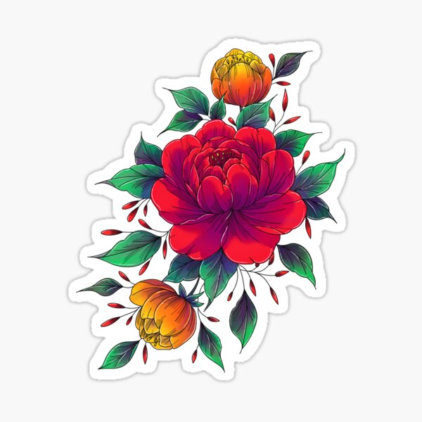 Peonia Stickers for Sale | Redbubble