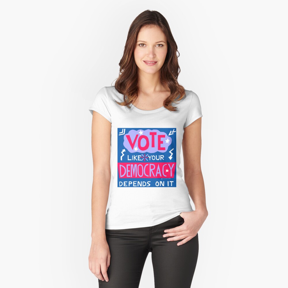Item preview, Fitted Scoop T-Shirt designed and sold by PlusOneCraft.