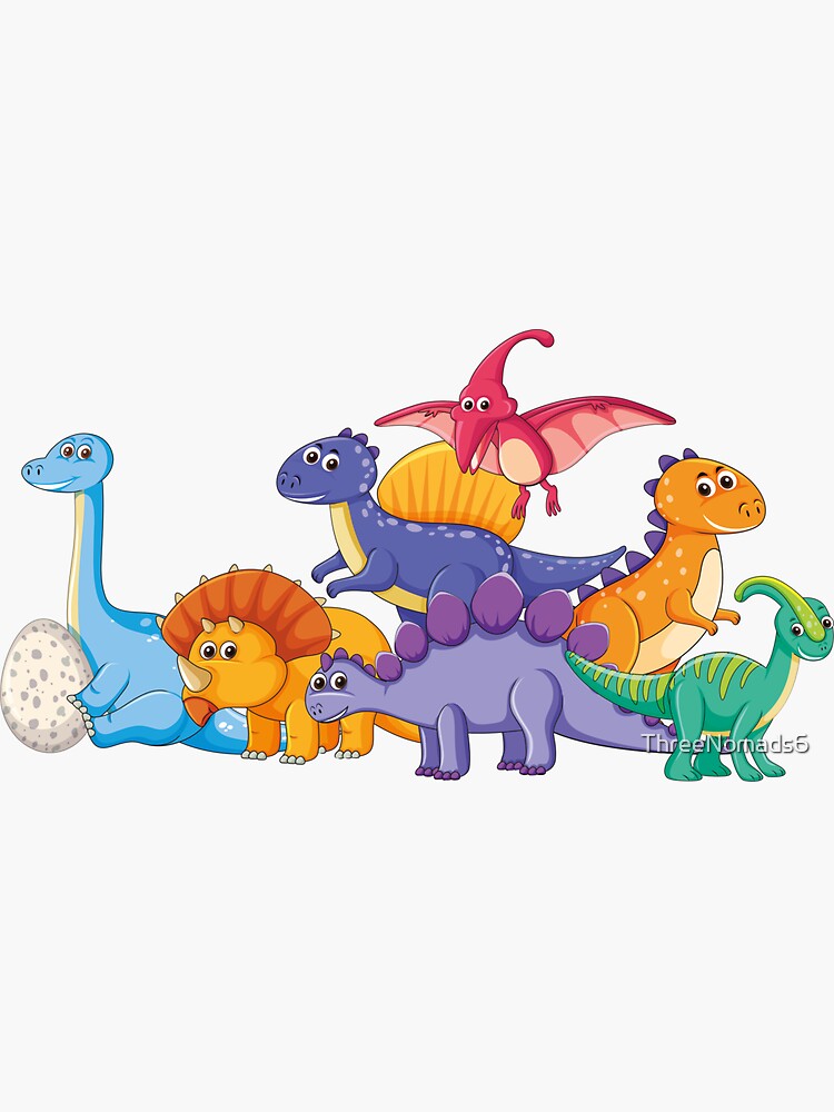 Dinosaurs Pack  Sticker for Sale by ThreeNomads6