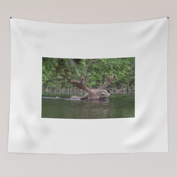 Item preview, Bull Moose and Black Flies designed and sold by Simpsonwildlife.