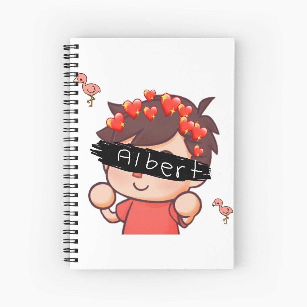 Albert Flamingo Spiral Notebook By Xcharlottecat Redbubble - roblox spiral notebooks redbubble