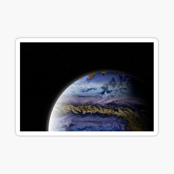 Planet Theta: Outer Space Art Sticker