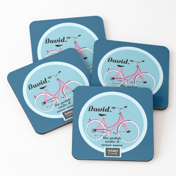 Schitt's Creek David's Pink Bike Coasters (Set of 4)