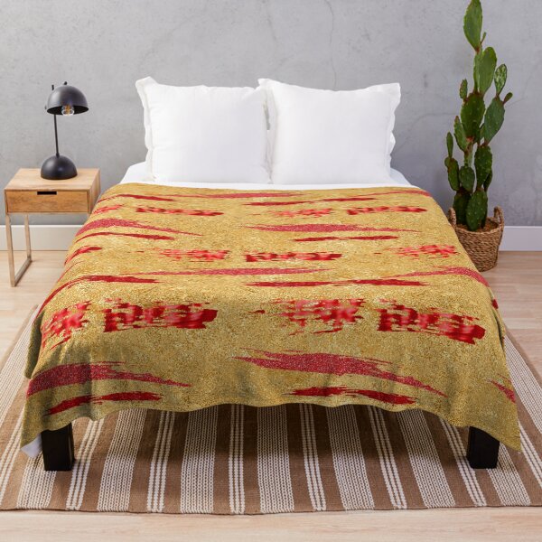 Item preview, Abstract Red Paint Strokes Over Gold designed and sold by GraphicAllusion.