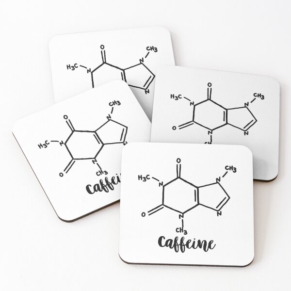 Aperçu de l'œuvre structure chimique de la caféine créée et vendue par mvsoileau.