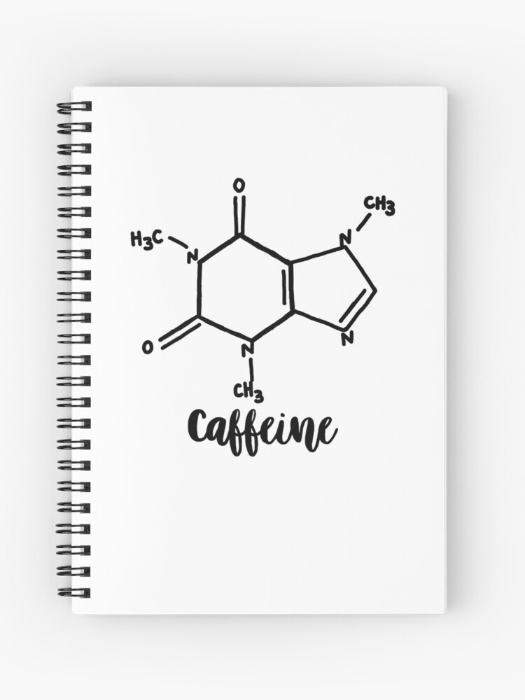 Cuaderno de espiral «estructura química de cafeína» de mvsoileau | Redbubble