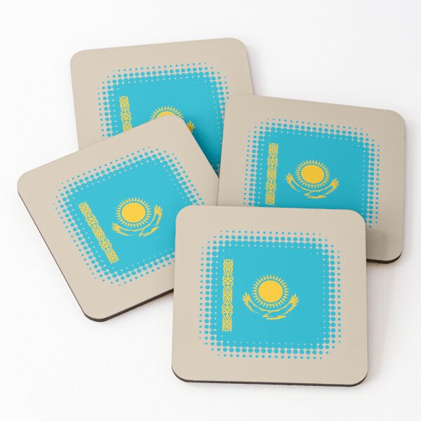 Item preview, Flag of Kazakhstan - Retro designed and sold by pixelinga.