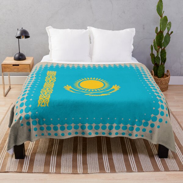 Item preview, Flag of Kazakhstan - Retro designed and sold by pixelinga.