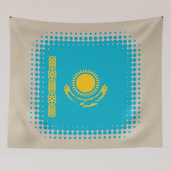 Item preview, Flag of Kazakhstan - Retro designed and sold by pixelinga.