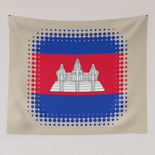 Item preview, Flag of Cambodia - Retro designed and sold by pixelinga.