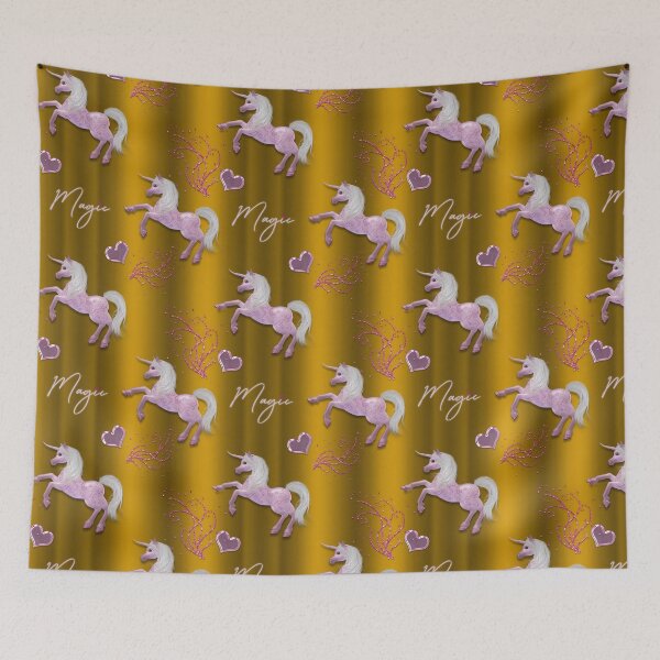 Item preview, Prancing Pink Unicorns and Hearts designed and sold by GraphicAllusion.