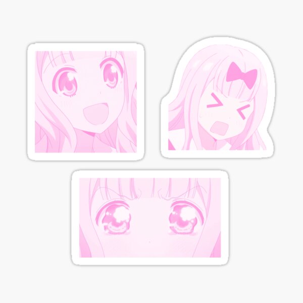 Uwu Anime Girl Stickers Redbubble - girl ocean eyed anime face decal shy roblox