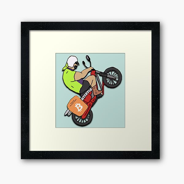 Mike Nolan Wheelie Framed Art Print
