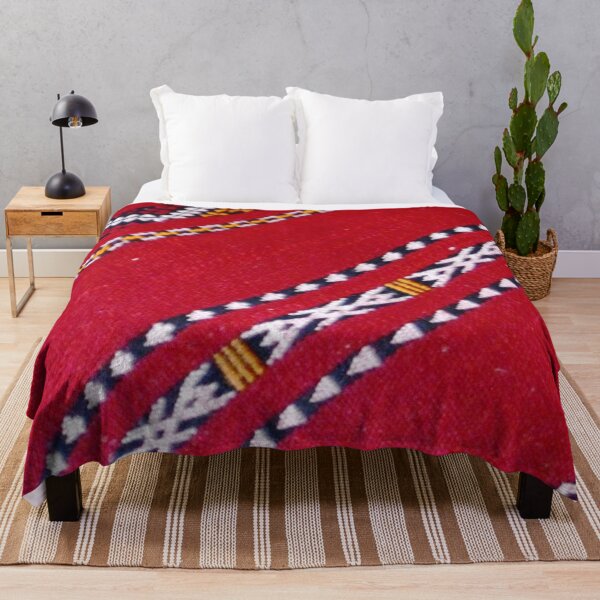 Item preview, SEMARA 6 carpet Morocco Berber crafts tradition red pattern woven wool decoration designed and sold by dragonemma.