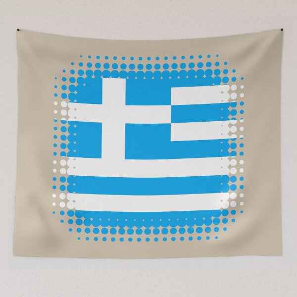 Item preview, Flag of Greece - Retro designed and sold by pixelinga.