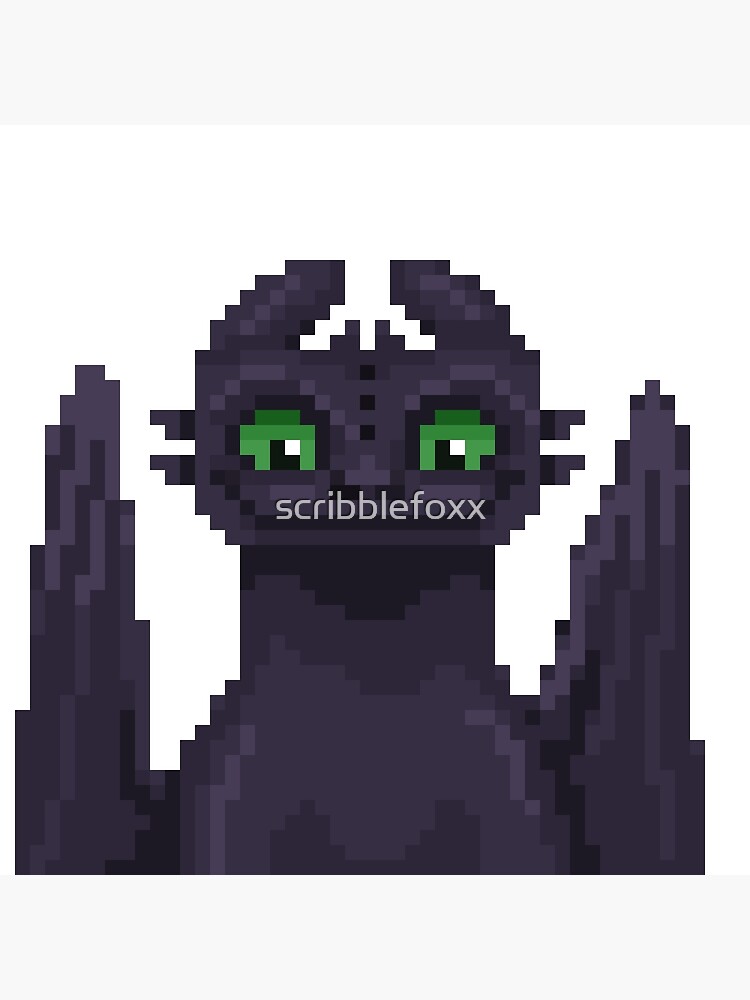 Pixel Toothless Art Print