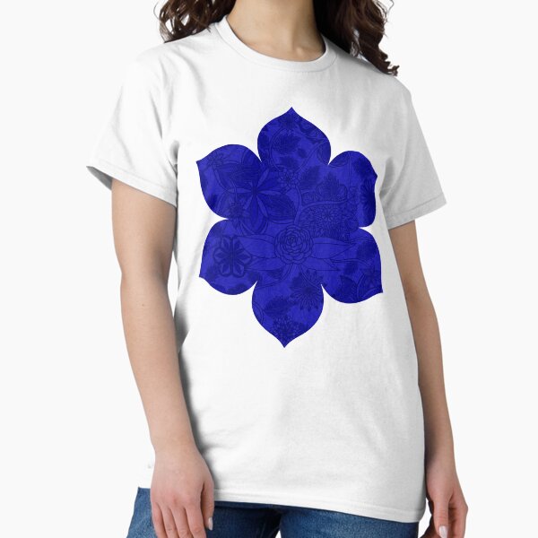 Item preview, Flight Over Flowers of Fantasy - Blue designed and sold by StephOBrien.