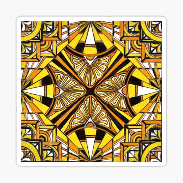 colorful Art Deco" Sticker by Redbubble