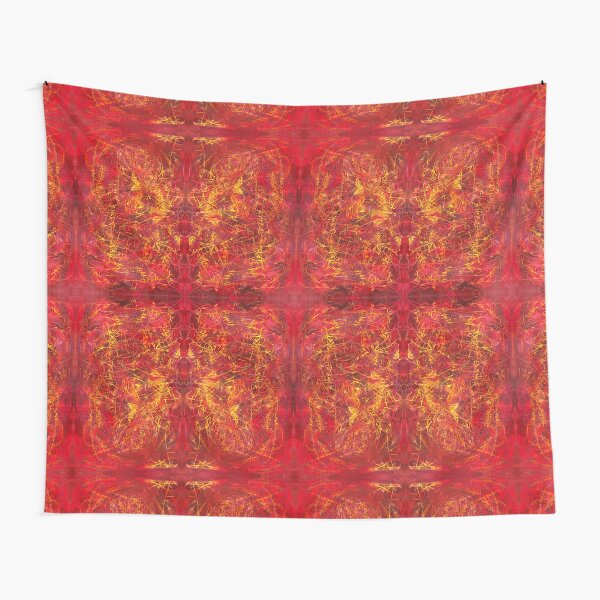 red color abstract pattern - Red For Feb - February Tapestries, red4feb Tapestry