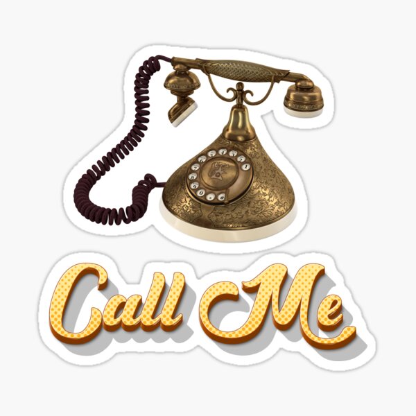 VINTAGE ORNATE FRENCH STYLE ROTARY PHONE Sticker