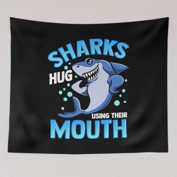 Item preview, Cute & Funny Sharks Hug Using Their Mouth designed and sold by perfectpresents.