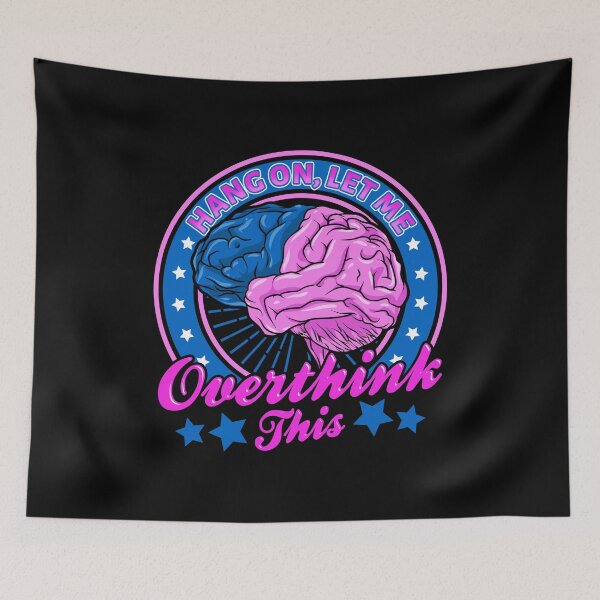 Item preview, Funny Hang On Let Me Overthink This Thinking Pun designed and sold by perfectpresents.