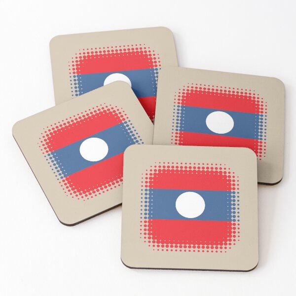 Item preview, Flag of Laos - Retro designed and sold by pixelinga.