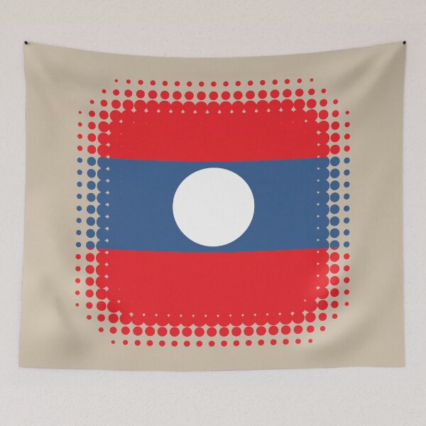 Item preview, Flag of Laos - Retro designed and sold by pixelinga.