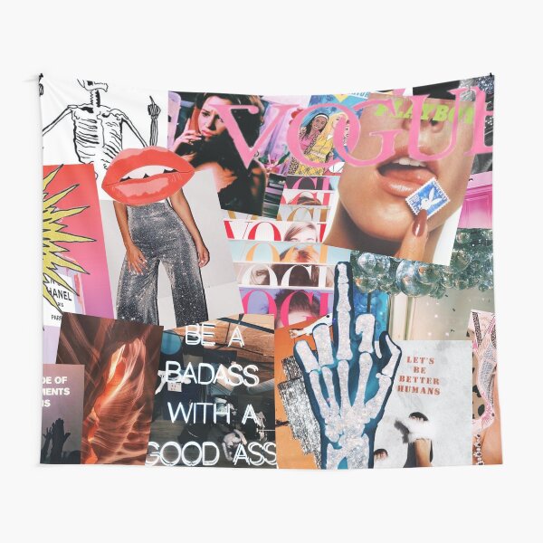 Girly Collage Tapestry
