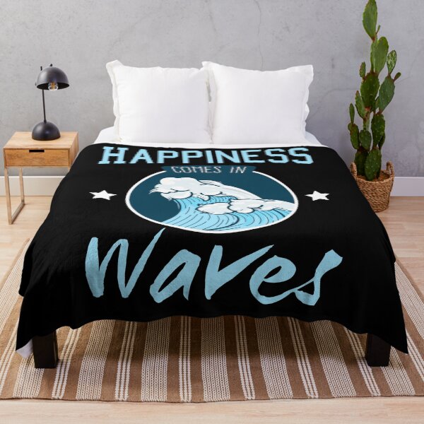 Item preview, Happiness Comes In Waves Cool Vintage Surfer Surf Gift designed and sold by simplytldr.