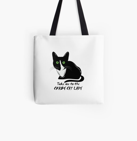 Take me to the Crazy Cat Lady All Over Print Tote Bag