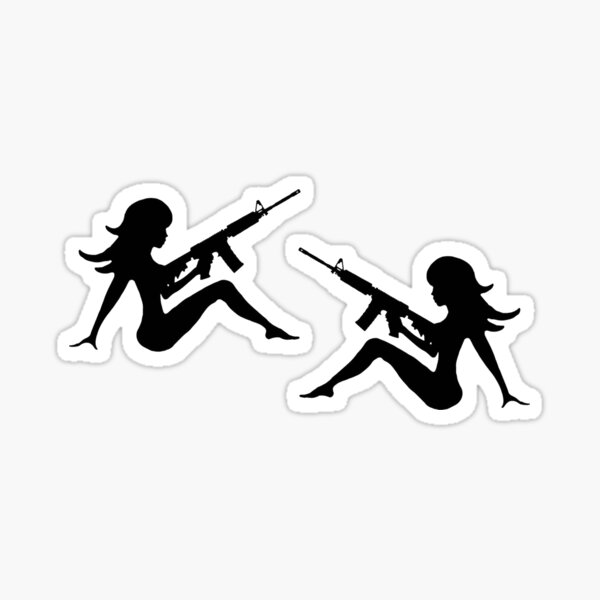 Gun Girl - Window Stickers Sticker
