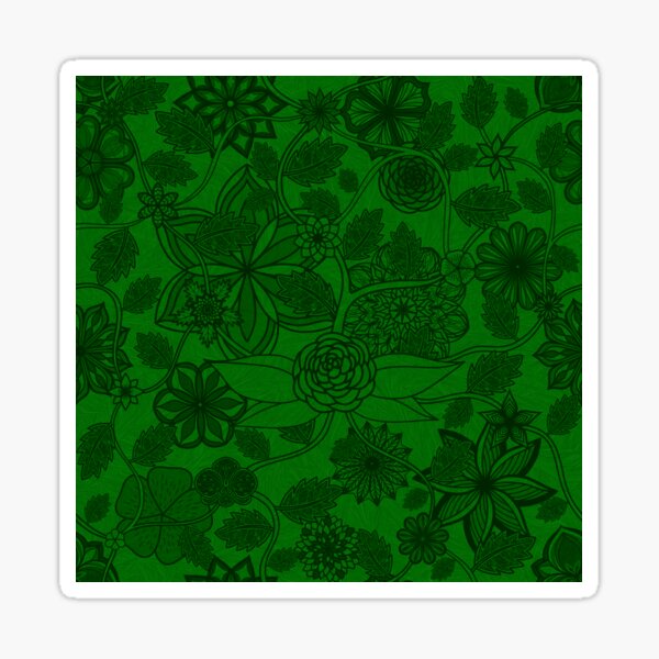 Item preview, Flight Over Flowers of Fantasy - Green designed and sold by StephOBrien.