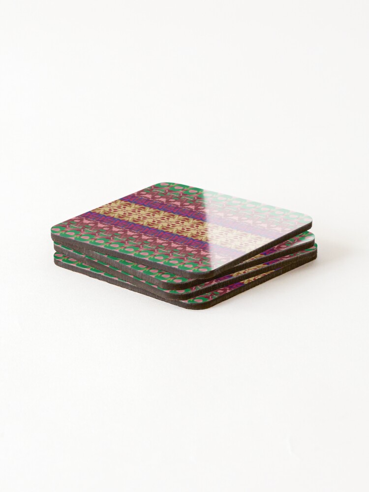 Thumbnail 4 of 5, Coasters (Set of 4), Colorful Pattern designed and sold by deecdee.