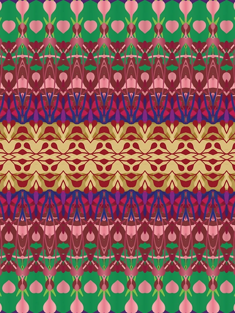 Thumbnail 3 of 3, Scarf, Colorful Pattern designed and sold by Poetic Patterns Studio.