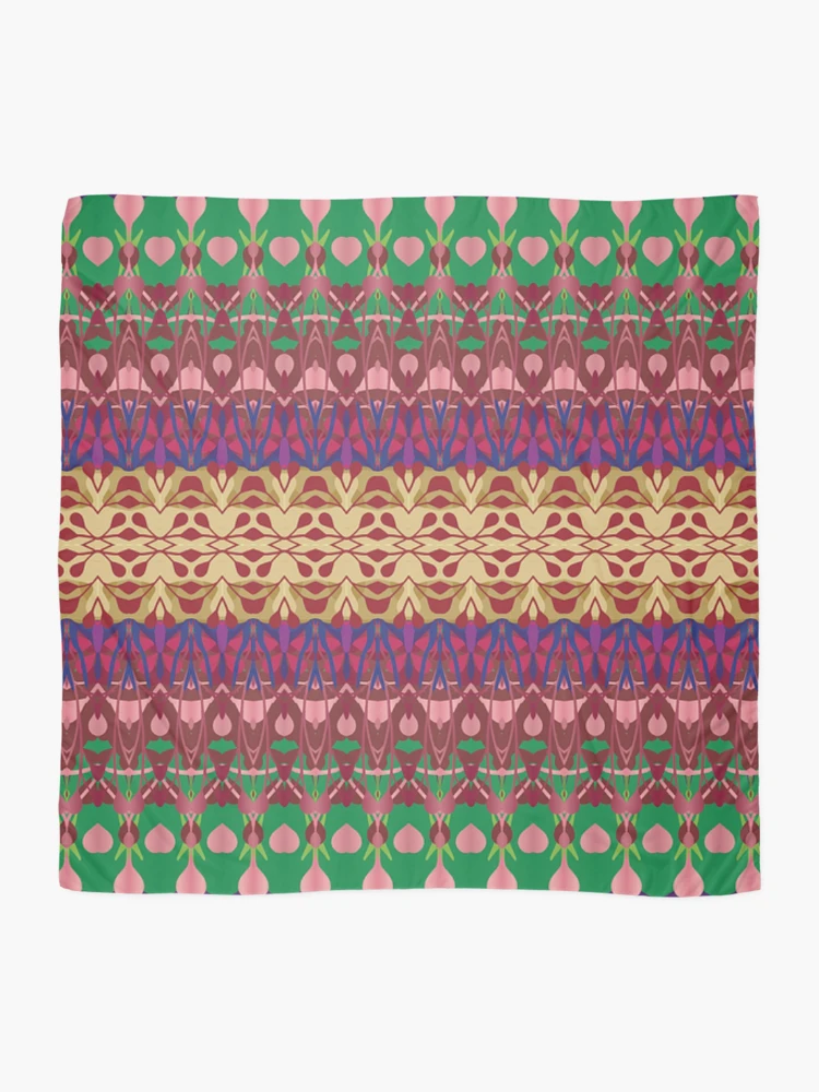 Thumbnail 2 of 3, Scarf, Colorful Pattern designed and sold by Poetic Patterns Studio.