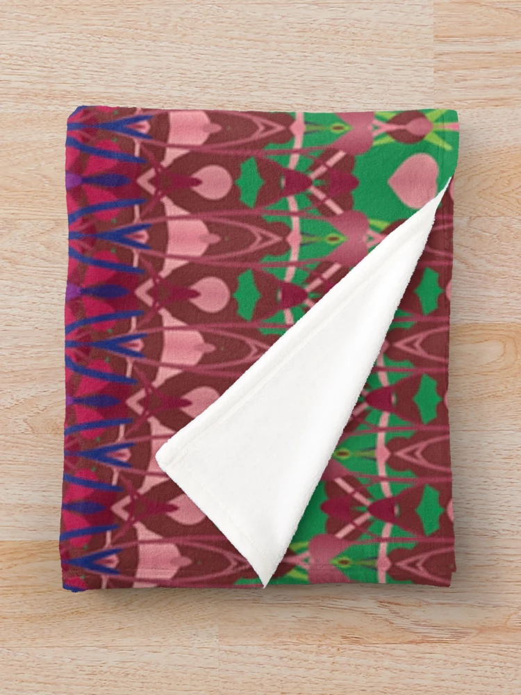 Thumbnail 3 of 6, Throw Blanket, Colorful Pattern designed and sold by Poetic Patterns Studio.