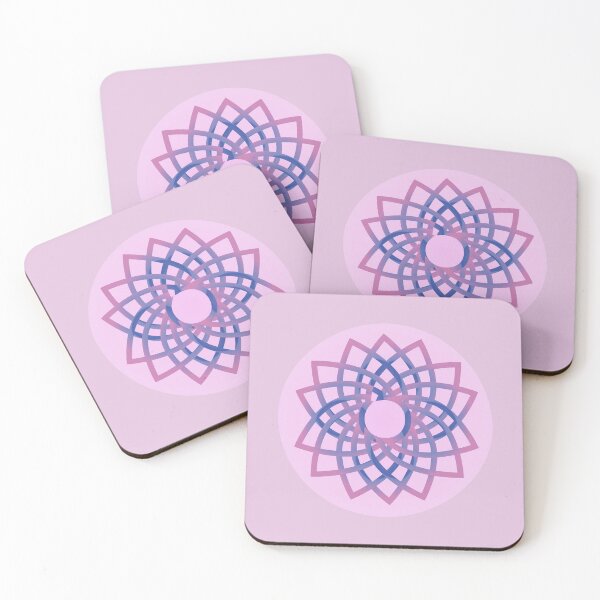 Item preview, Pink and Purple Gradient Floral Mandala designed and sold by Hedgie Designs.