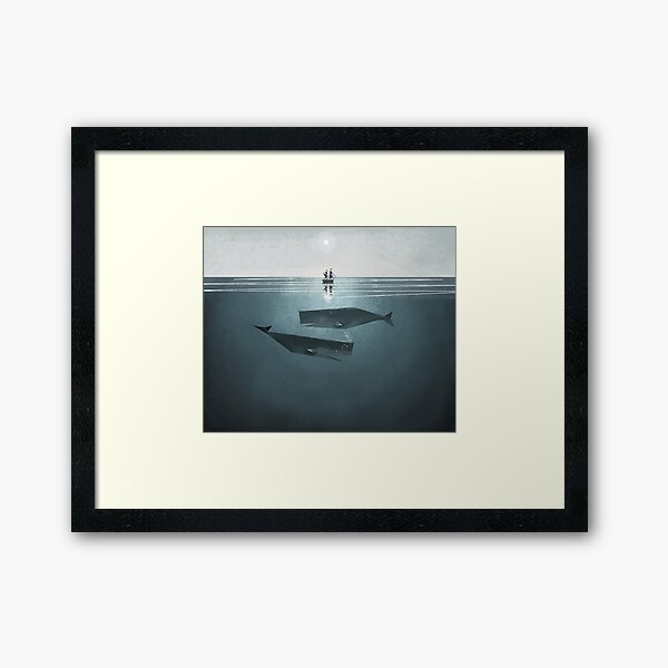 At sea. Framed Art Print