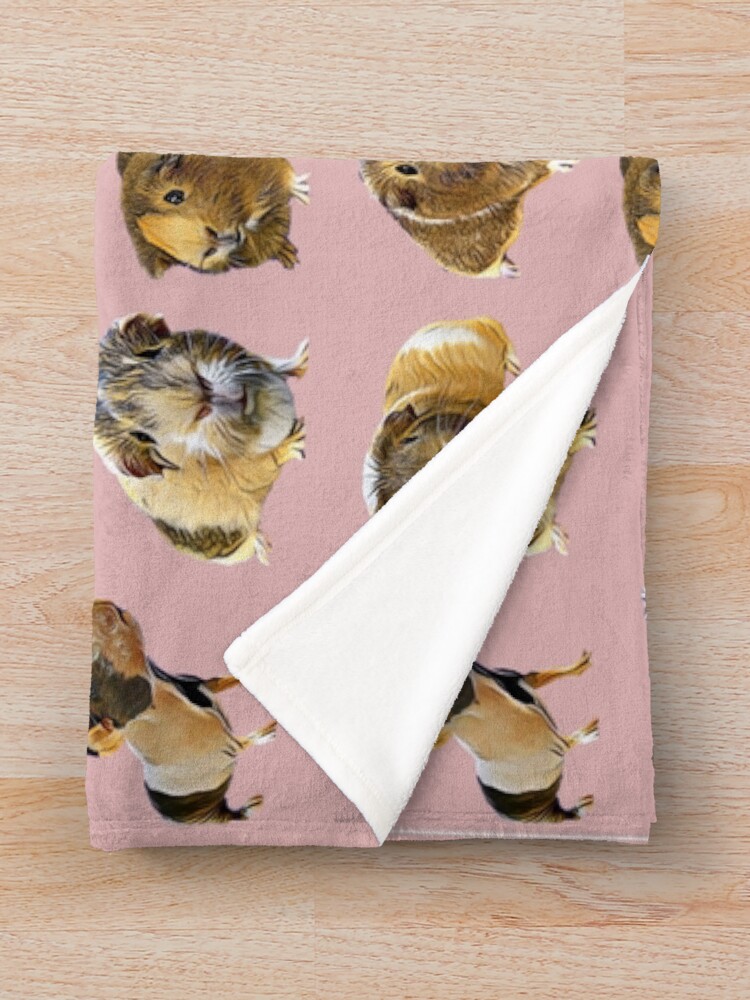 "Pink Guinea Pig Variety" Throw Blanket for Sale by Hezzyuk Redbubble
