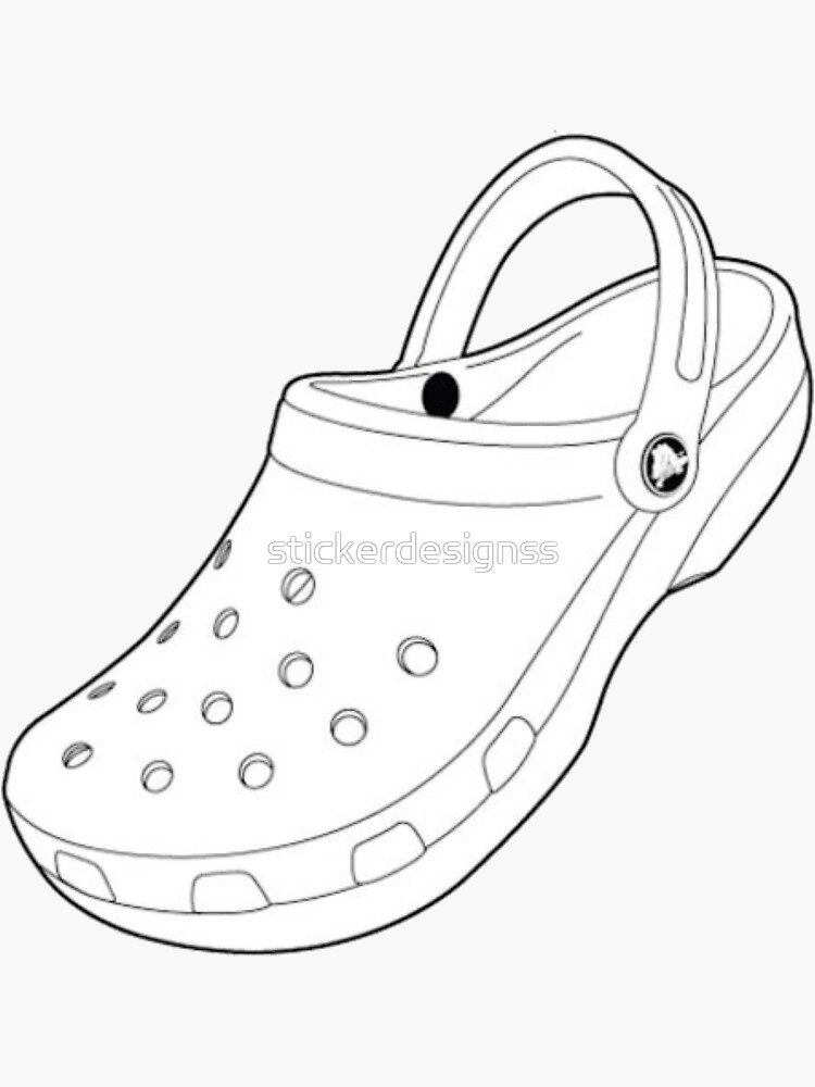 White sales crocs sticker