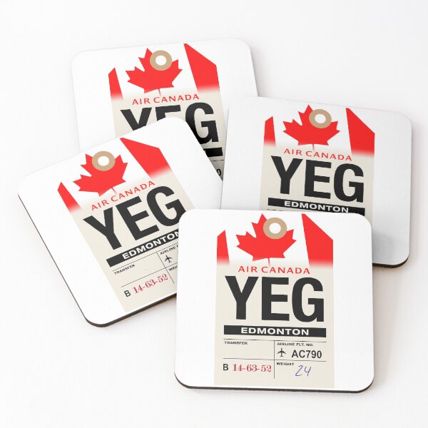 Item preview, Etiqueta de equipaje de aerolínea Edmonton (YEG) Alberta, Canadá designed and sold by travelwitheric.