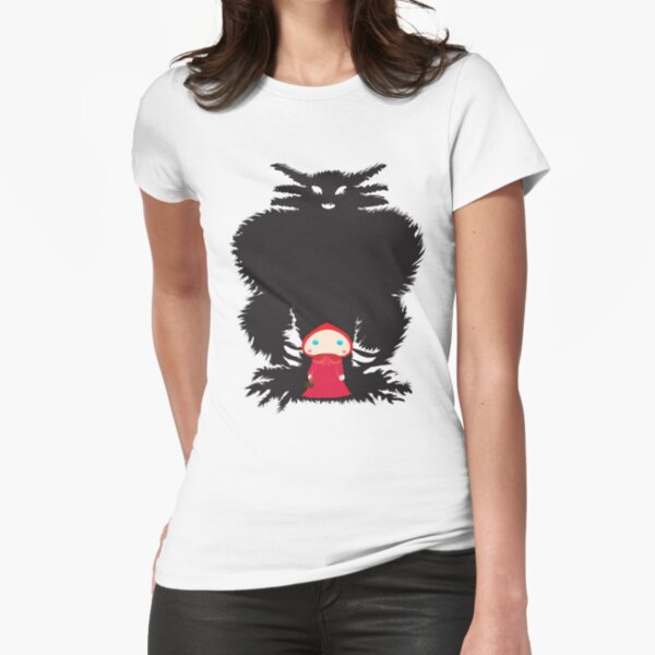 Little Red and Big Wolf Fitted T-Shirt