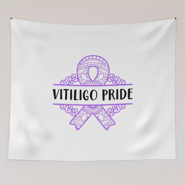 Item preview, Vitiligo Raise Awareness Pride Saying Proud Purple Ribbon design designed and sold by CreatedByHeidi.