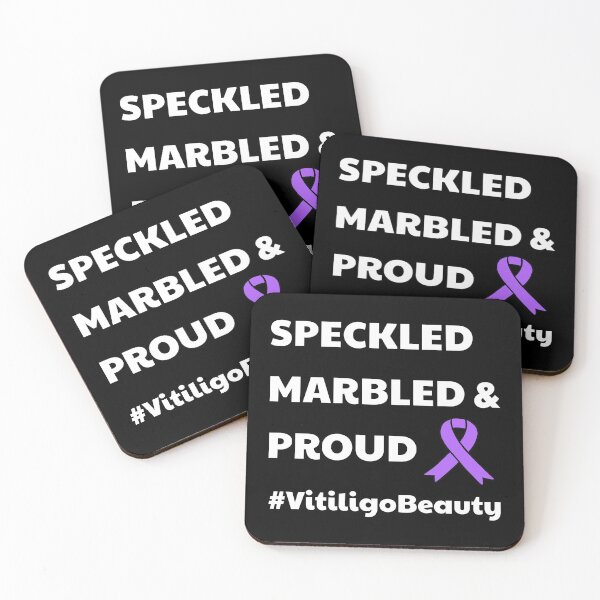 Item preview, Vitiligo Beauty Speckled Marbled Proud Awareness Ribbon design designed and sold by CreatedByHeidi.